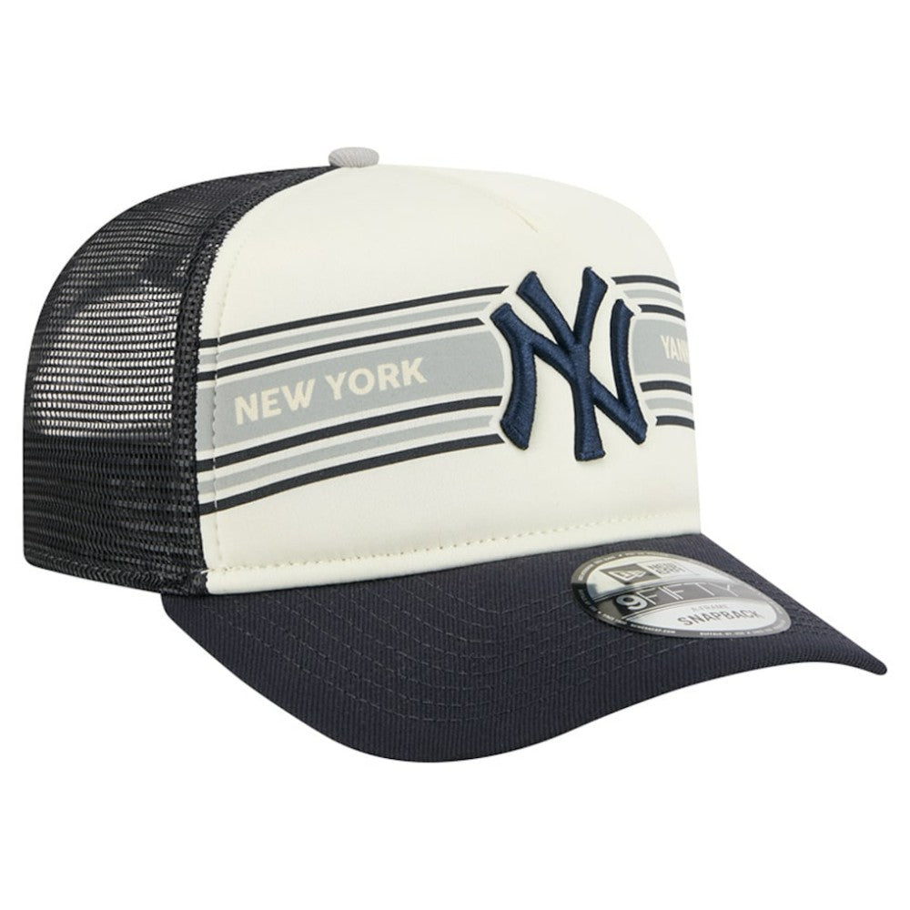 New York Yankees New Era Banner A-Frame 9FIFTY Trucker Snapback Hat - MLB Hats