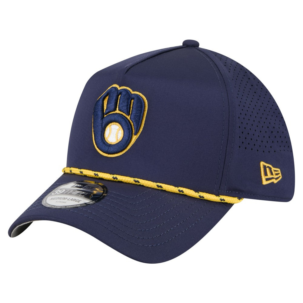 Milwaukee Brewers New Era 39THIRTY A-Frame Perforated Flex Hat - MLB Hats