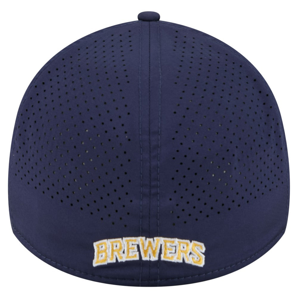 Milwaukee Brewers New Era 39THIRTY A-Frame Perforated Flex Hat - MLB Hats