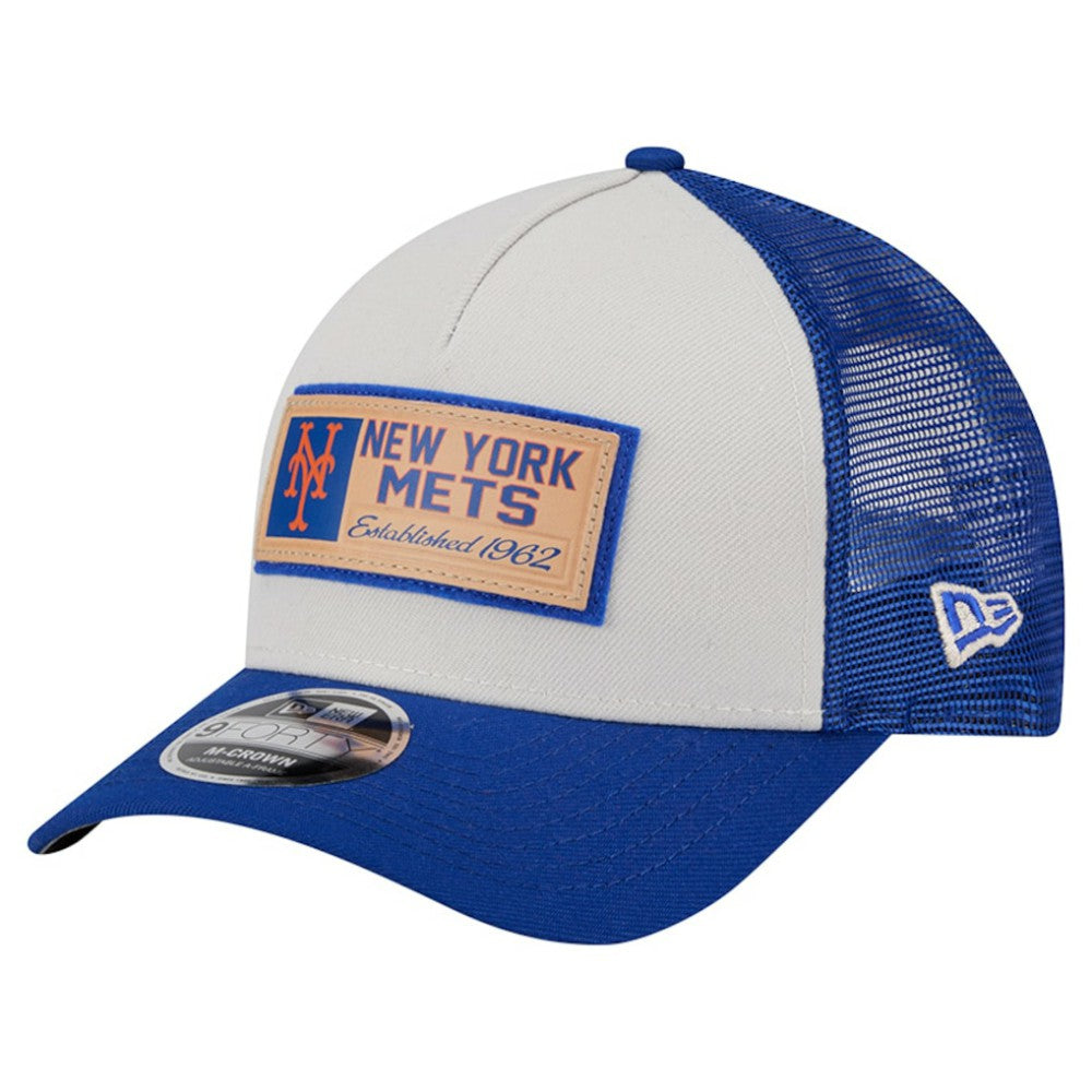 New York Mets New Era Text A-Frame Trucker 9FORTY Hat - MLB Hats