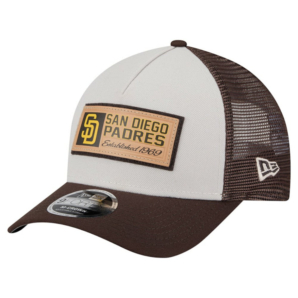 San Diego Padres New Era Text A-Frame Trucker 9FORTY Hat - MLB Hats