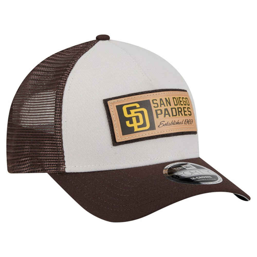 San Diego Padres New Era Text A-Frame Trucker 9FORTY Hat - MLB Hats