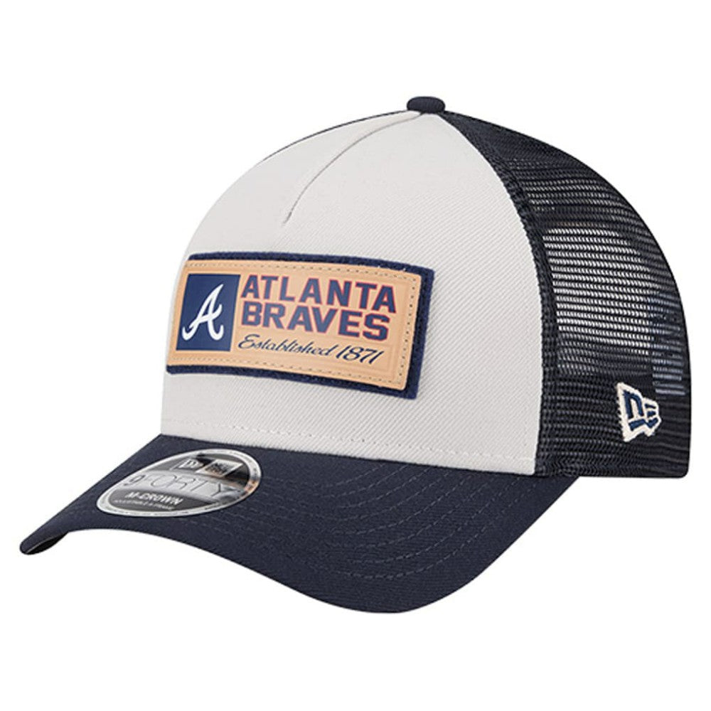 Atlanta Braves New Era Text A-Frame Trucker 9FORTY Hat - MLB Hats