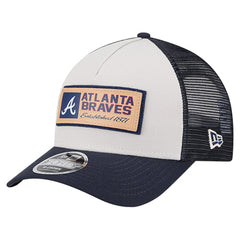 Atlanta Braves New Era Text A-Frame Trucker 9FORTY Hat - MLB Hats