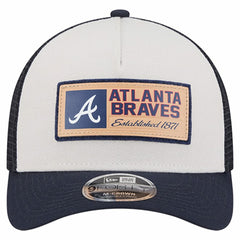 Atlanta Braves New Era Text A-Frame Trucker 9FORTY Hat - MLB Hats