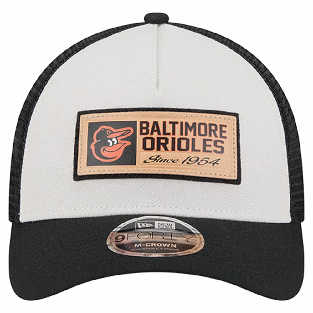 Baltimore Orioles New Era Text A-Frame Trucker 9FORTY Hat - MLB Hats