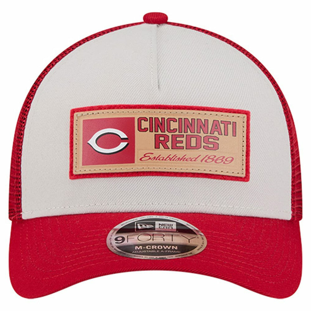 Cincinnati Reds New Era Text A-Frame Trucker 9FORTY Hat - MLB Hats