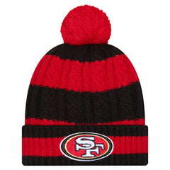 San Francisco 49ers Women's Braided Cuffed Knit Hat with Pom | NFL Online