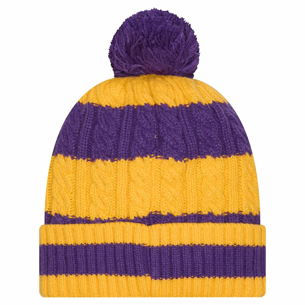 Minnesota Vikings Women's Braided Cuffed Knit Hat with Pom | NFL On sale