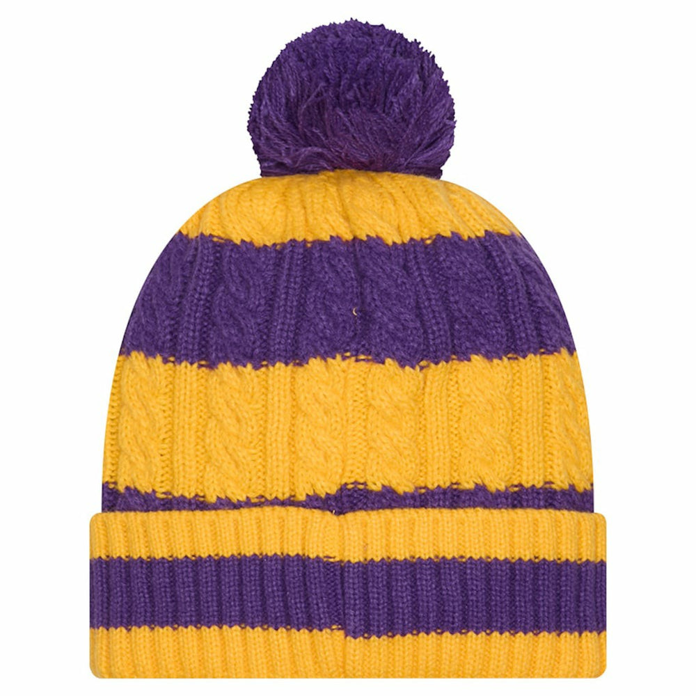 Minnesota Vikings Women's Braided Cuffed Knit Hat with Pom | NFL On sale