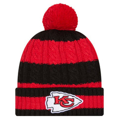 Kansas City Chiefs Women's Braided Cuffed Knit Hat with Pom | NFL US
