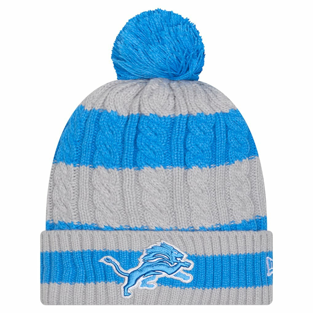 Detroit Lions Women's Braided Cuffed Knit Hat with Pom | NFL On sale