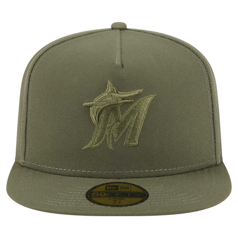 Miami Marlins New Era Color Pack A-Frame 59FIFTY Fitted Hat - MLB Hats