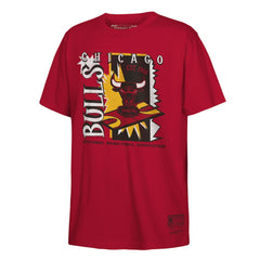 Red Chicago Bulls Youth Retro '90s Poster T-Shirt sale | NBA