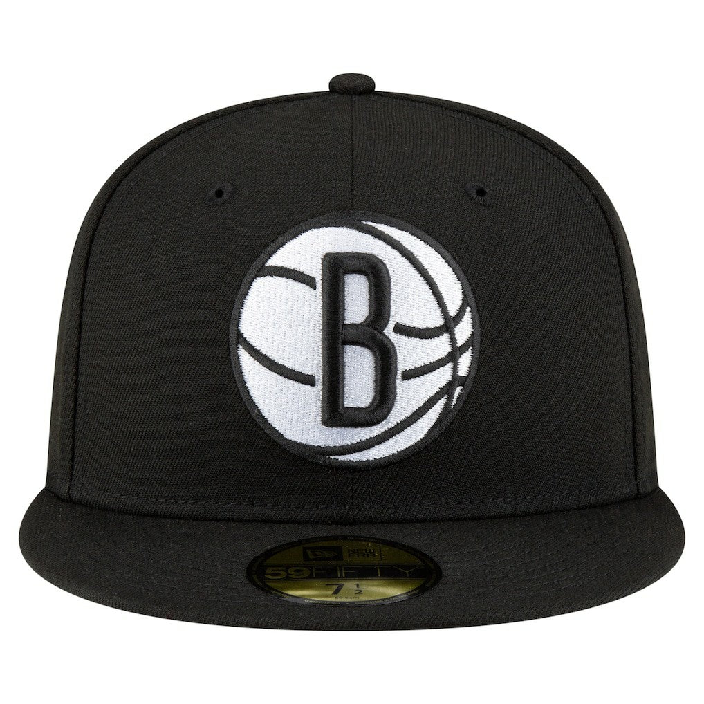 Black Brooklyn Nets 59FIFTY Fitted Hat | NBA