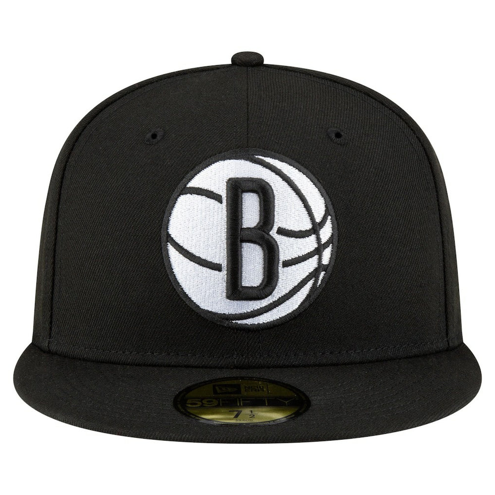 Black Brooklyn Nets 59FIFTY Fitted Hat | NBA