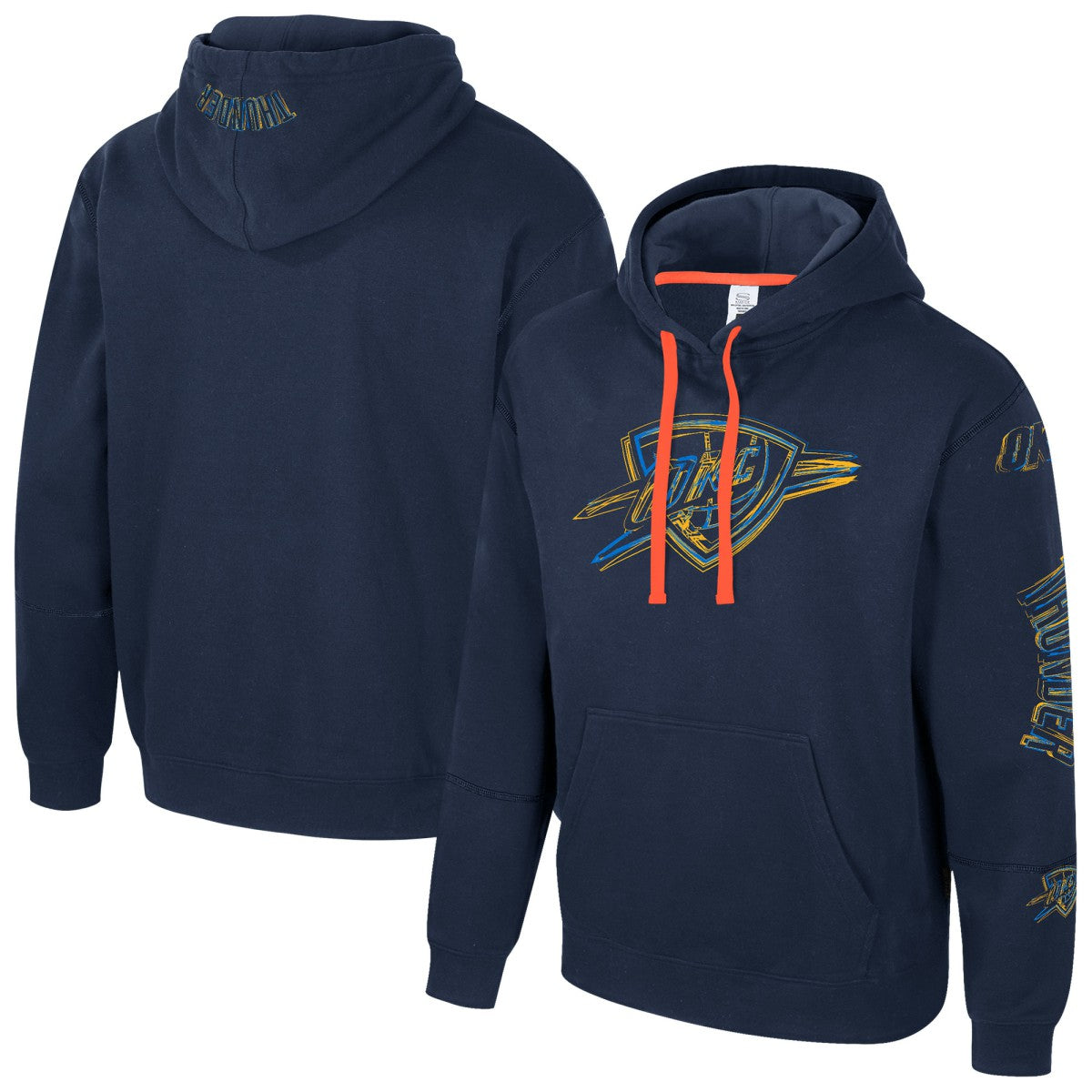 Navy Oklahoma City Thunder Stadium Essentials Unisex Elementized Pullover Hoodie | NBA