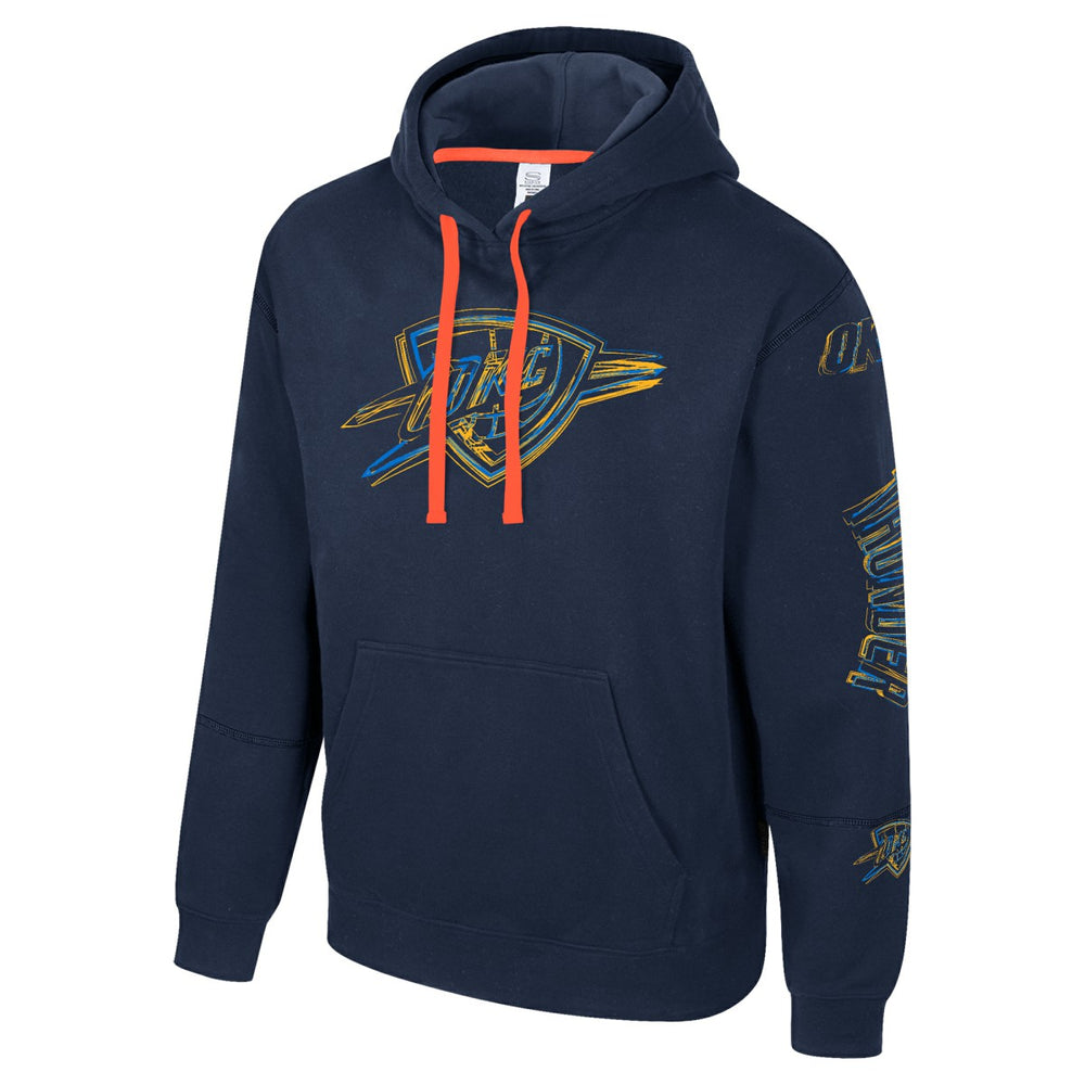 Navy Oklahoma City Thunder Stadium Essentials Unisex Elementized Pullover Hoodie | NBA