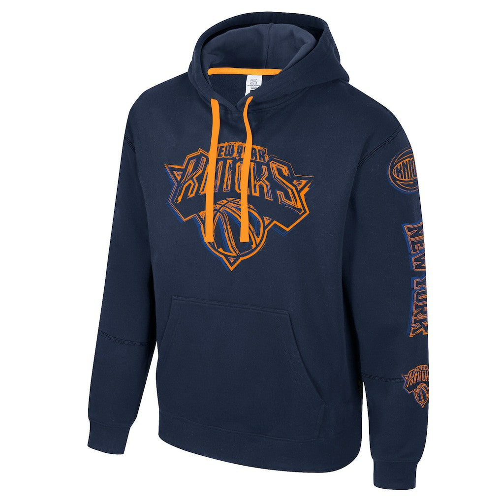 Navy New York Knicks Stadium Essentials Unisex Elementized Pullover Hoodie | NBA
