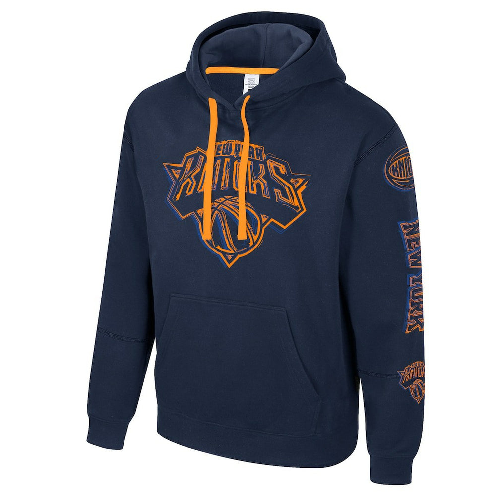 Navy New York Knicks Stadium Essentials Unisex Elementized Pullover Hoodie | NBA