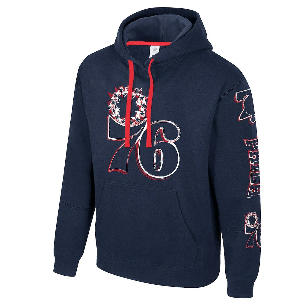 Navy Philadelphia 76ers Stadium Essentials Unisex Elementized Pullover Hoodie | NBA