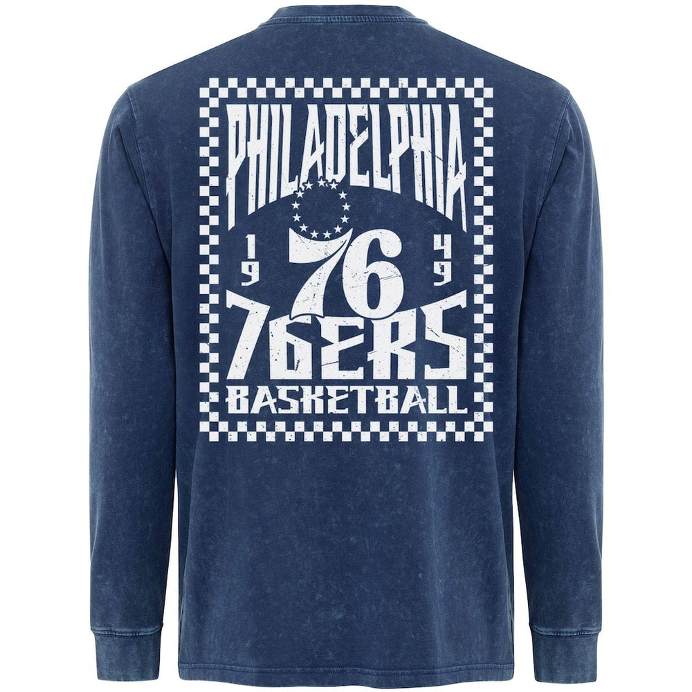 Blue Philadelphia 76ers Sportiqe Men's Bono Long Sleeve T-Shirt | NBA