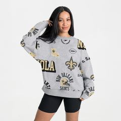 New Orleans Saints Gameday Couture Women's Always On Repeat Fleece Sweatshirt | NFL Online