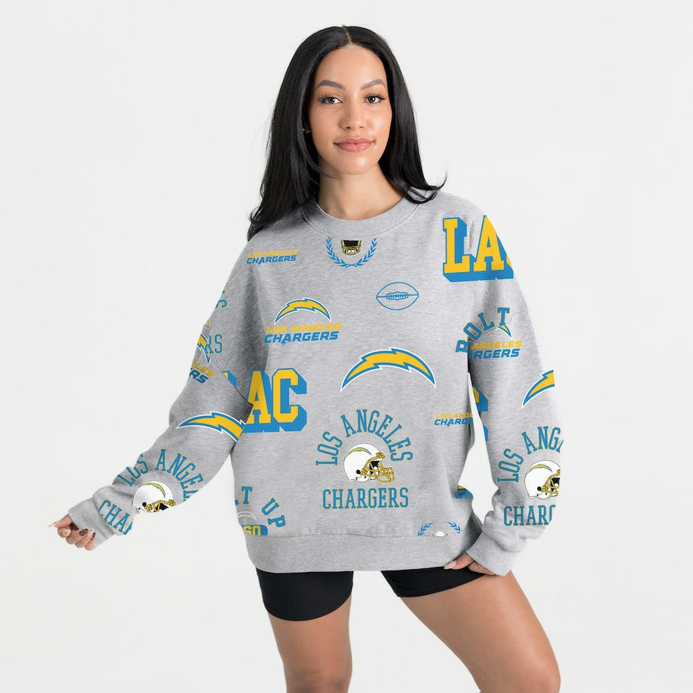 Los Angeles Chargers Gameday Couture Women's Always On Repeat Fleece Sweatshirt | NFL Discount