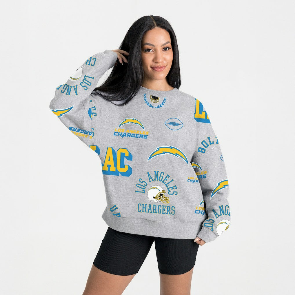 Los Angeles Chargers Gameday Couture Women's Always On Repeat Fleece Sweatshirt | NFL Discount
