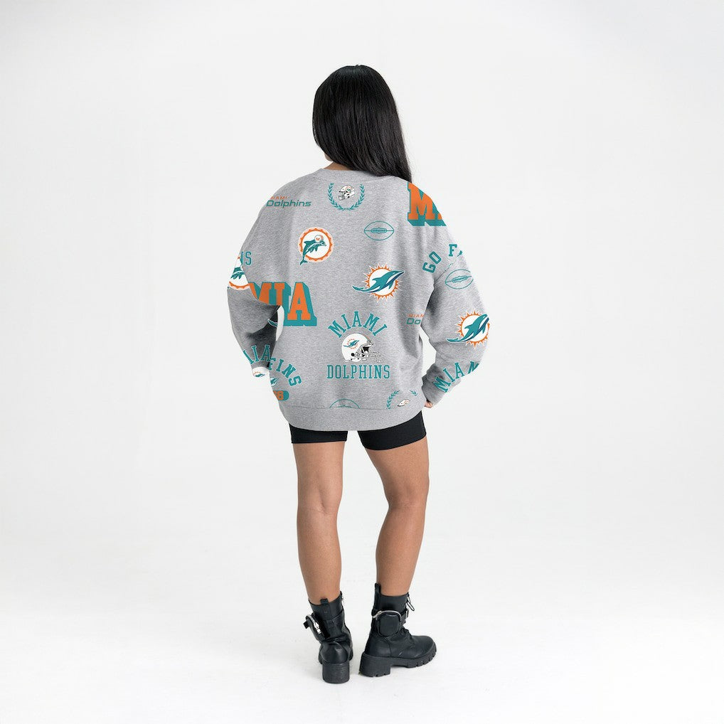 Miami Dolphins Gameday Couture Women's Always On Repeat Fleece Sweatshirt | NFL Near me