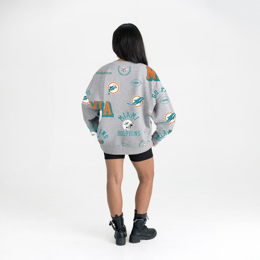 Miami Dolphins Gameday Couture Women's Always On Repeat Fleece Sweatshirt | NFL Near me