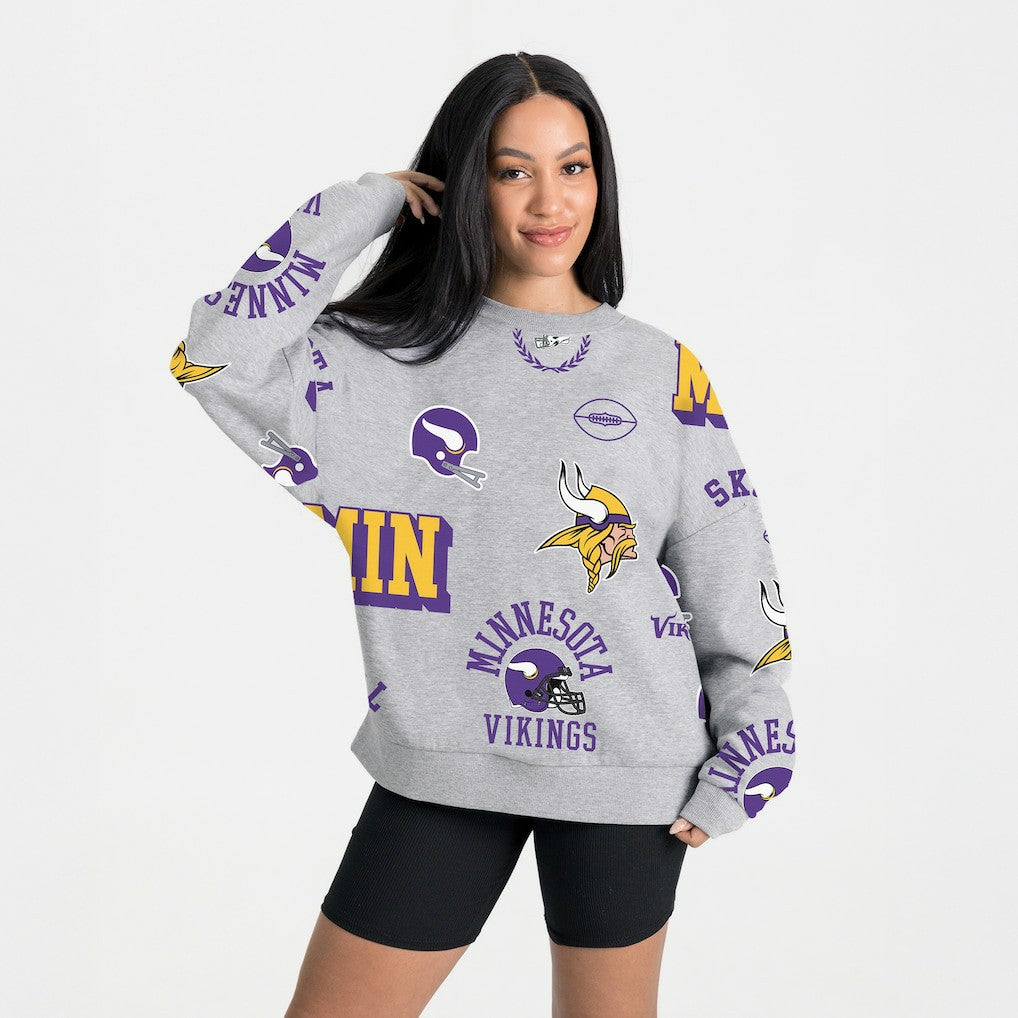 Minnesota Vikings Gameday Couture Women's Always On Repeat Fleece Sweatshirt | NFL On sale