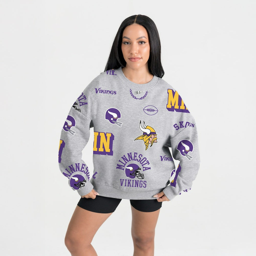 Minnesota Vikings Gameday Couture Women's Always On Repeat Fleece Sweatshirt | NFL On sale