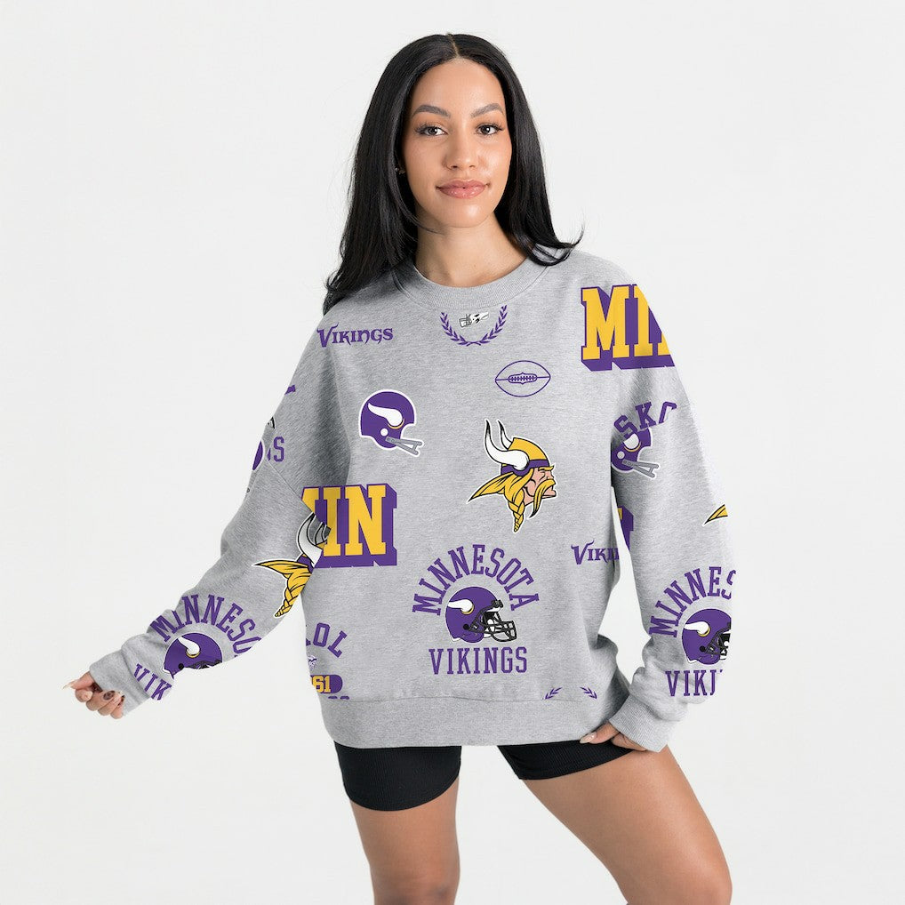Minnesota Vikings Gameday Couture Women's Always On Repeat Fleece Sweatshirt | NFL On sale