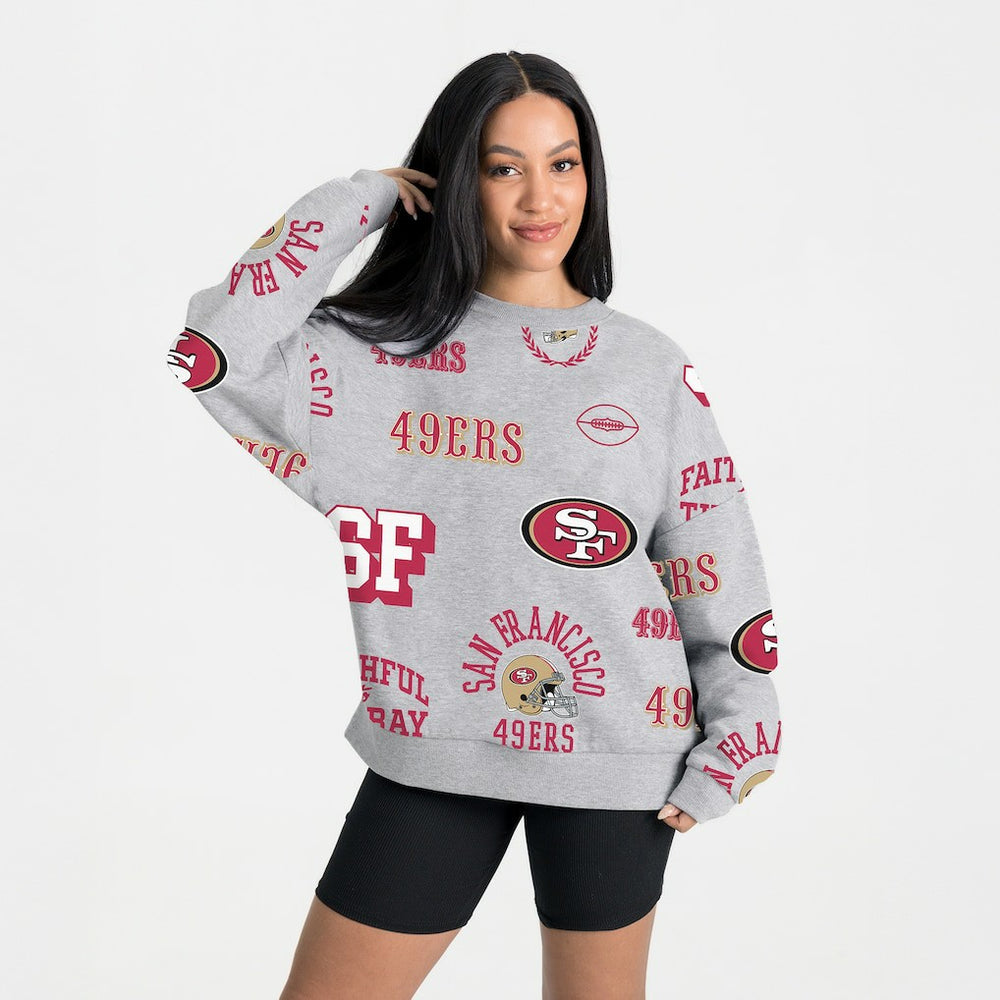 San Francisco 49ers Gameday Couture Women's Always On Repeat Fleece Sweatshirt | NFL Discount