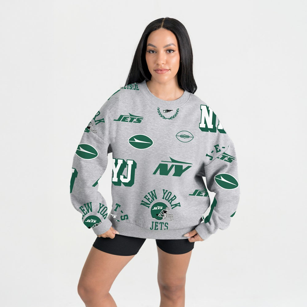 New York Jets Gameday Couture Women's Always On Repeat Fleece Sweatshirt | NFL Sale