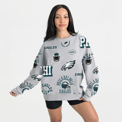 Philadelphia Eagles Gameday Couture Women's Always On Repeat Fleece Sweatshirt | NFL Hot