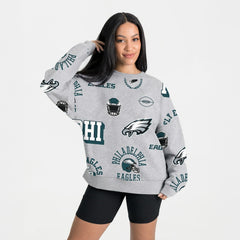 Philadelphia Eagles Gameday Couture Women's Always On Repeat Fleece Sweatshirt | NFL Hot