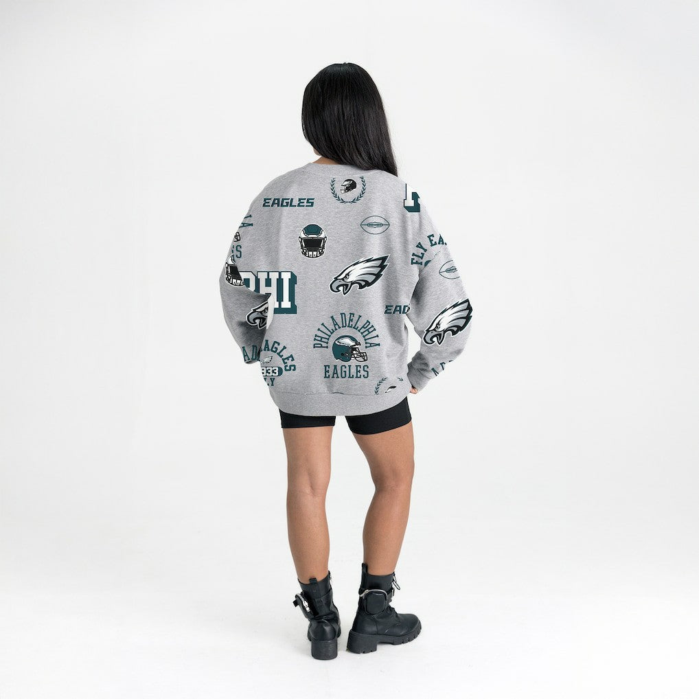 Philadelphia Eagles Gameday Couture Women's Always On Repeat Fleece Sweatshirt | NFL Hot