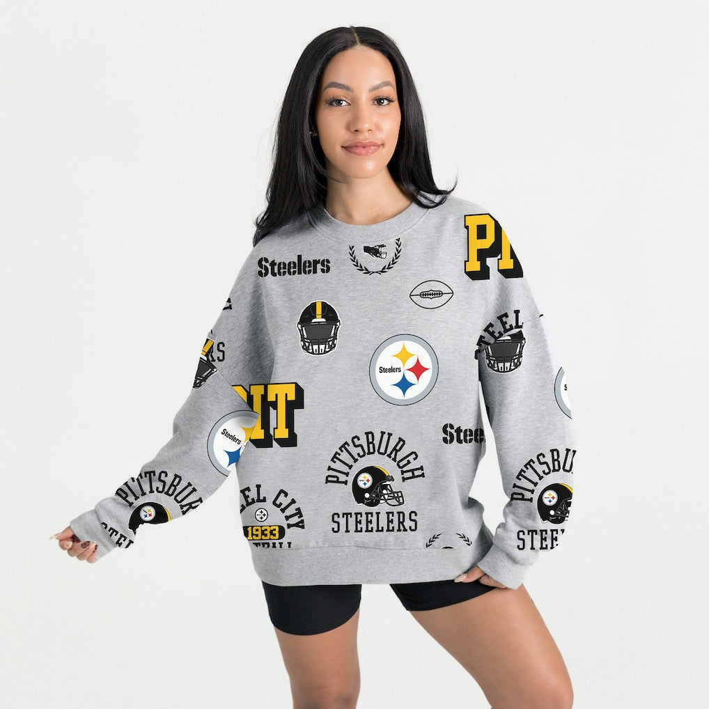 Pittsburgh Steelers Gameday Couture Women's Always On Repeat Fleece Sweatshirt | NFL New