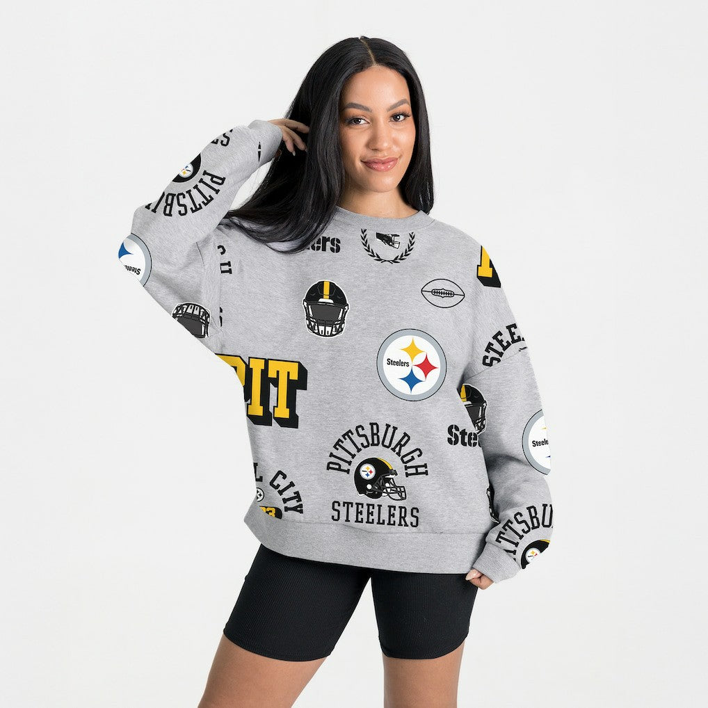 Pittsburgh Steelers Gameday Couture Women's Always On Repeat Fleece Sweatshirt | NFL New