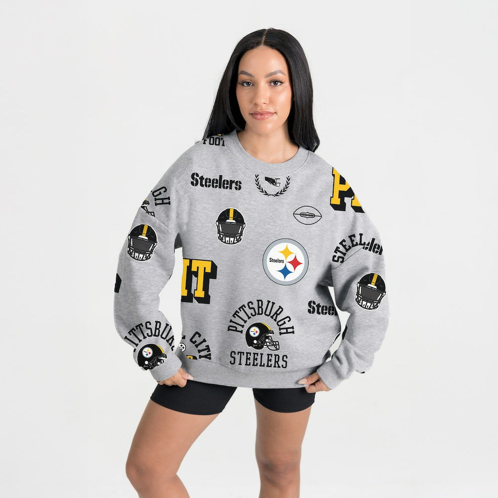 Pittsburgh Steelers Gameday Couture Women's Always On Repeat Fleece Sweatshirt | NFL New
