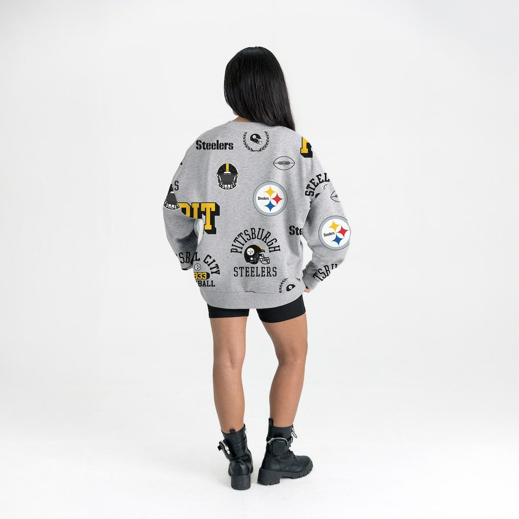 Pittsburgh Steelers Gameday Couture Women's Always On Repeat Fleece Sweatshirt | NFL New