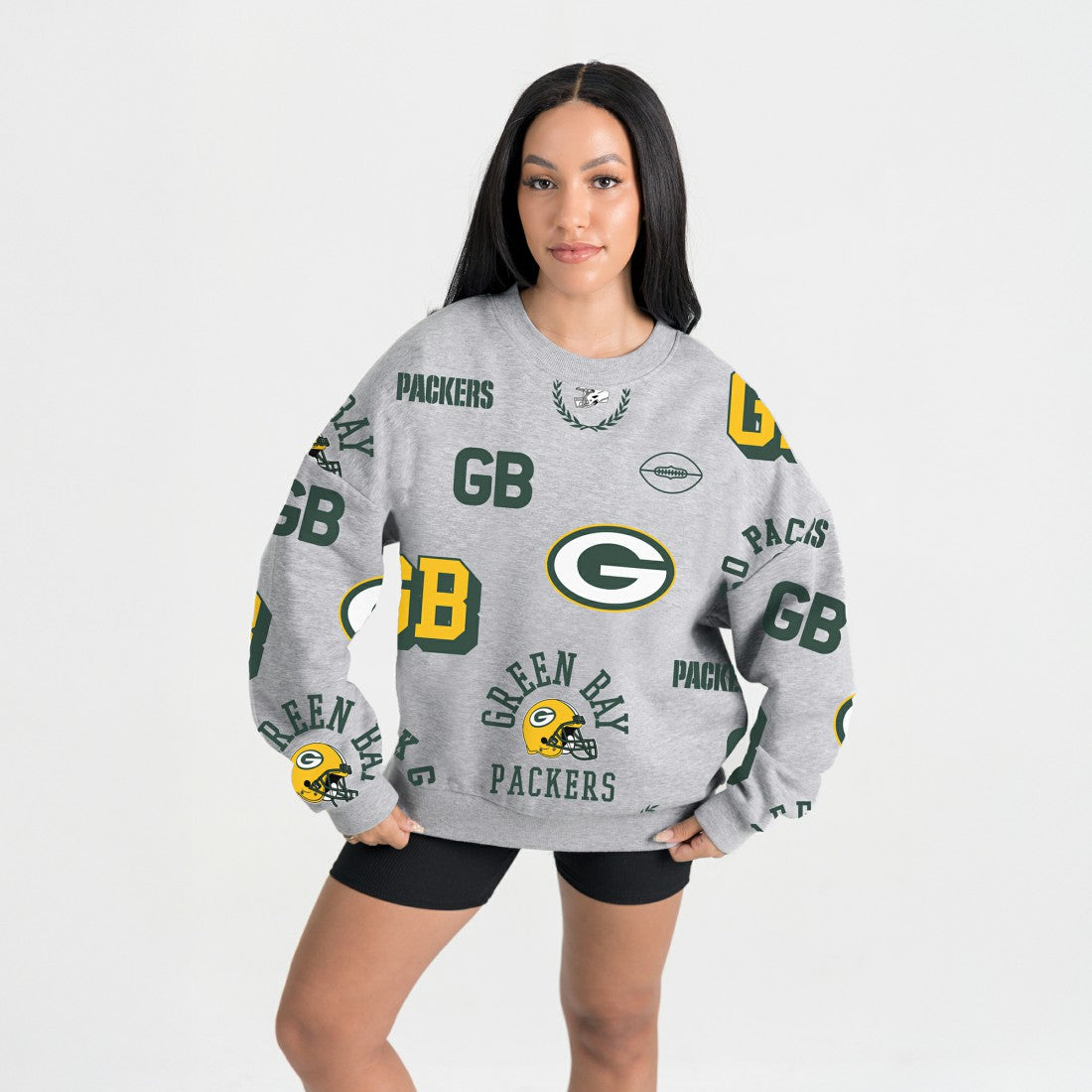 Green Bay Packers Gameday Couture Women's Always On Repeat Fleece Sweatshirt | NFL New