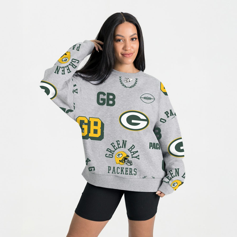 Green Bay Packers Gameday Couture Women's Always On Repeat Fleece Sweatshirt | NFL New