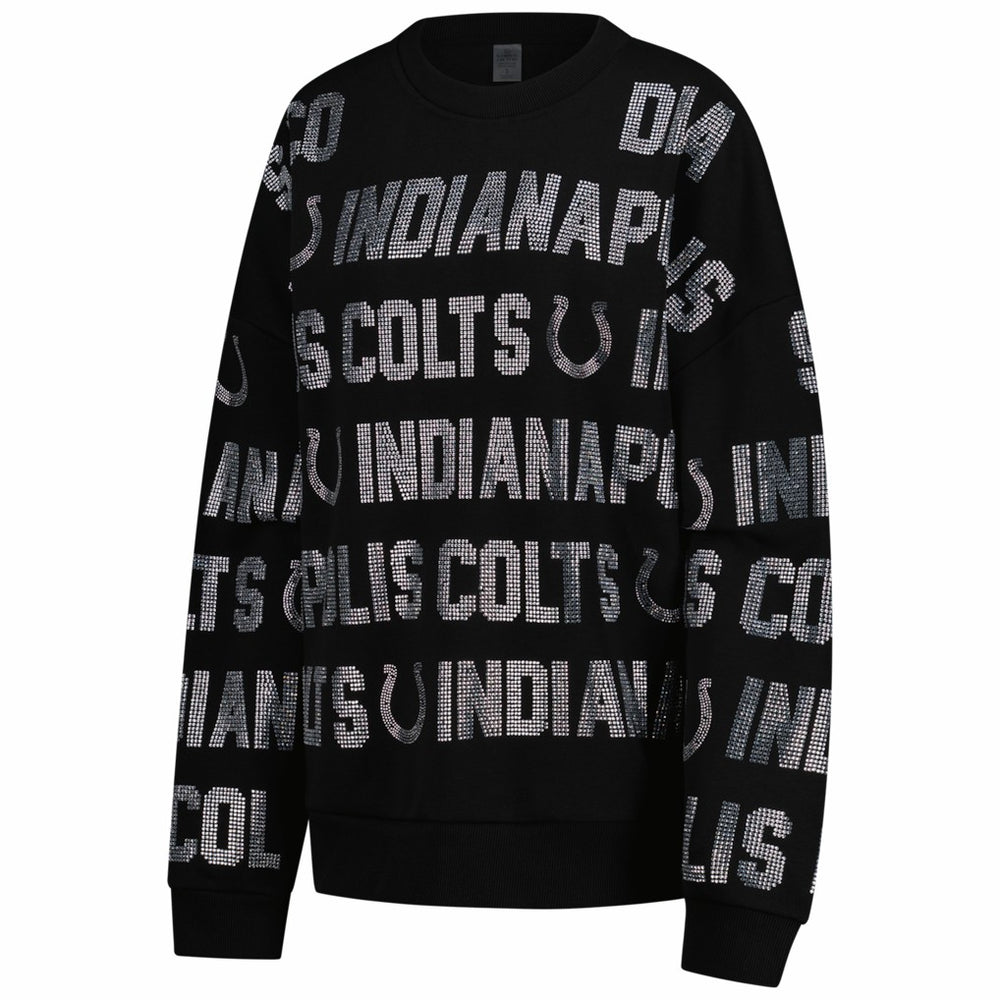 Indianapolis Colts Gameday Couture Women's Oversized Hype Era Rhinestone Text Sweatshirt | NFL Online