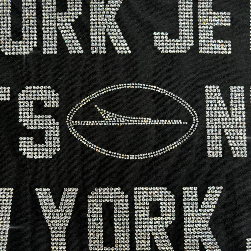 New York Jets Gameday Couture Women's Oversized Hype Era Rhinestone Text Sweatshirt | NFL Online