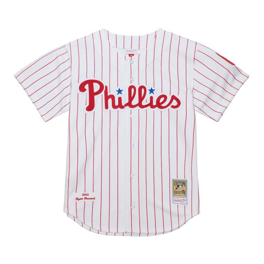Ryan Howard Philadelphia Phillies Mitchell & Ness Cooperstown Collection Authentic Jersey – White - MLB Jerseys