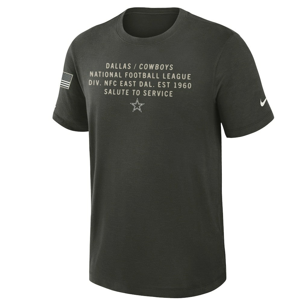 Dallas Cowboys 2025 Salute to Service Sideline Slub Dri-FIT T-Shirt | NFL New