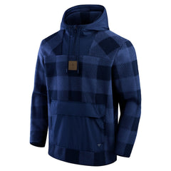 Dallas Cowboys Elements Plaid Polar Fleece Quarter-Zip Hoodie | NFL Discount